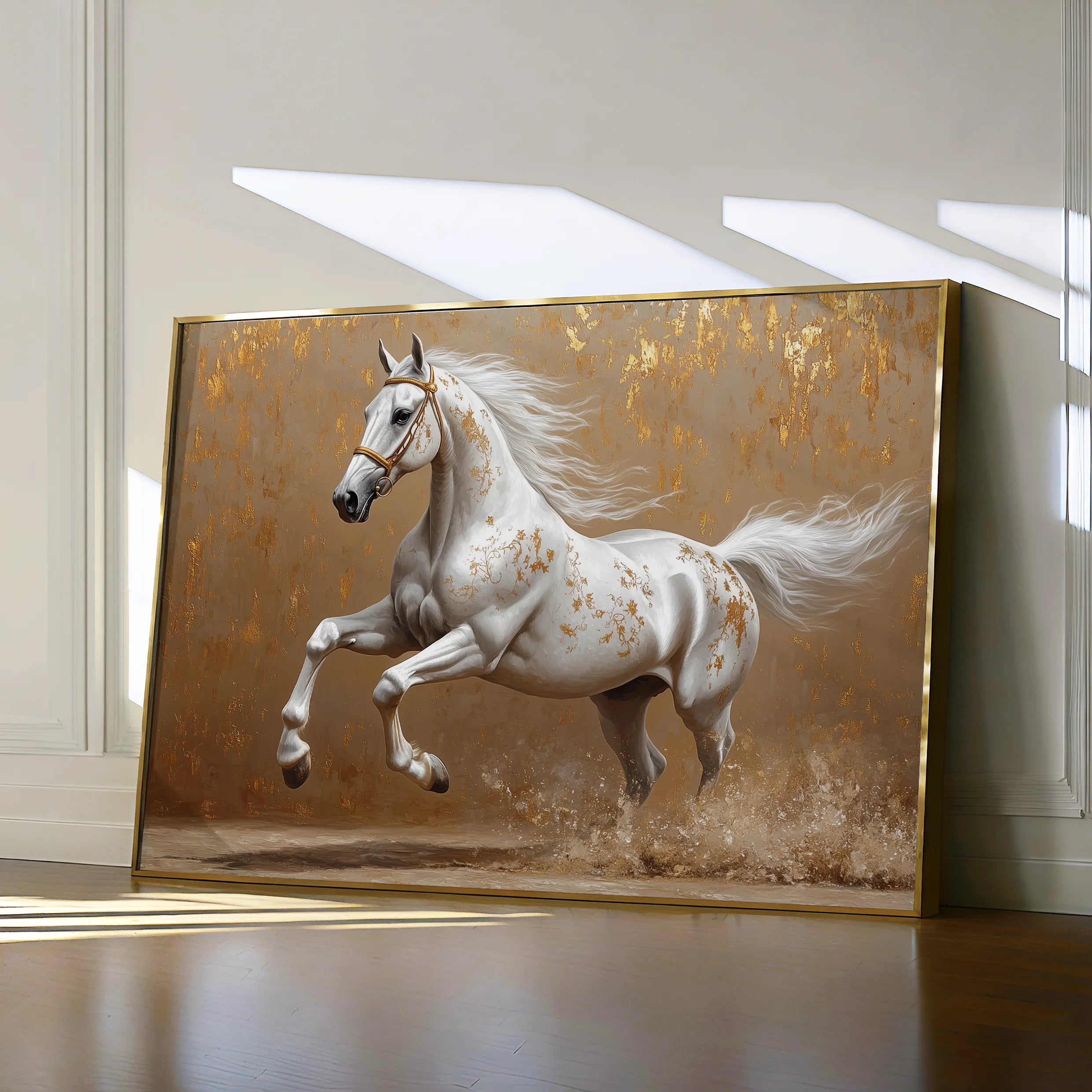 Horses 139 Canvas Art 60 x 40 cm / Black