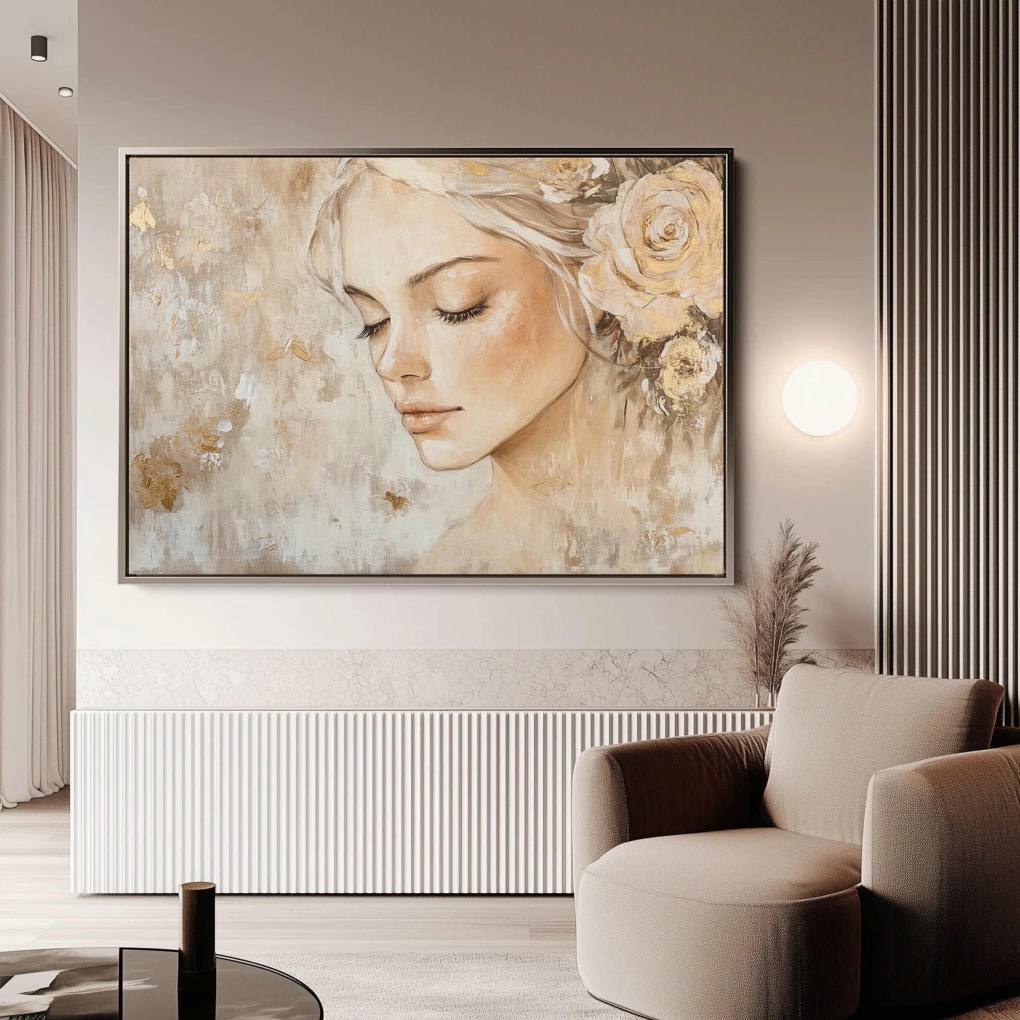 Portrait 139 Canvas Art 60 x 40 cm / Black