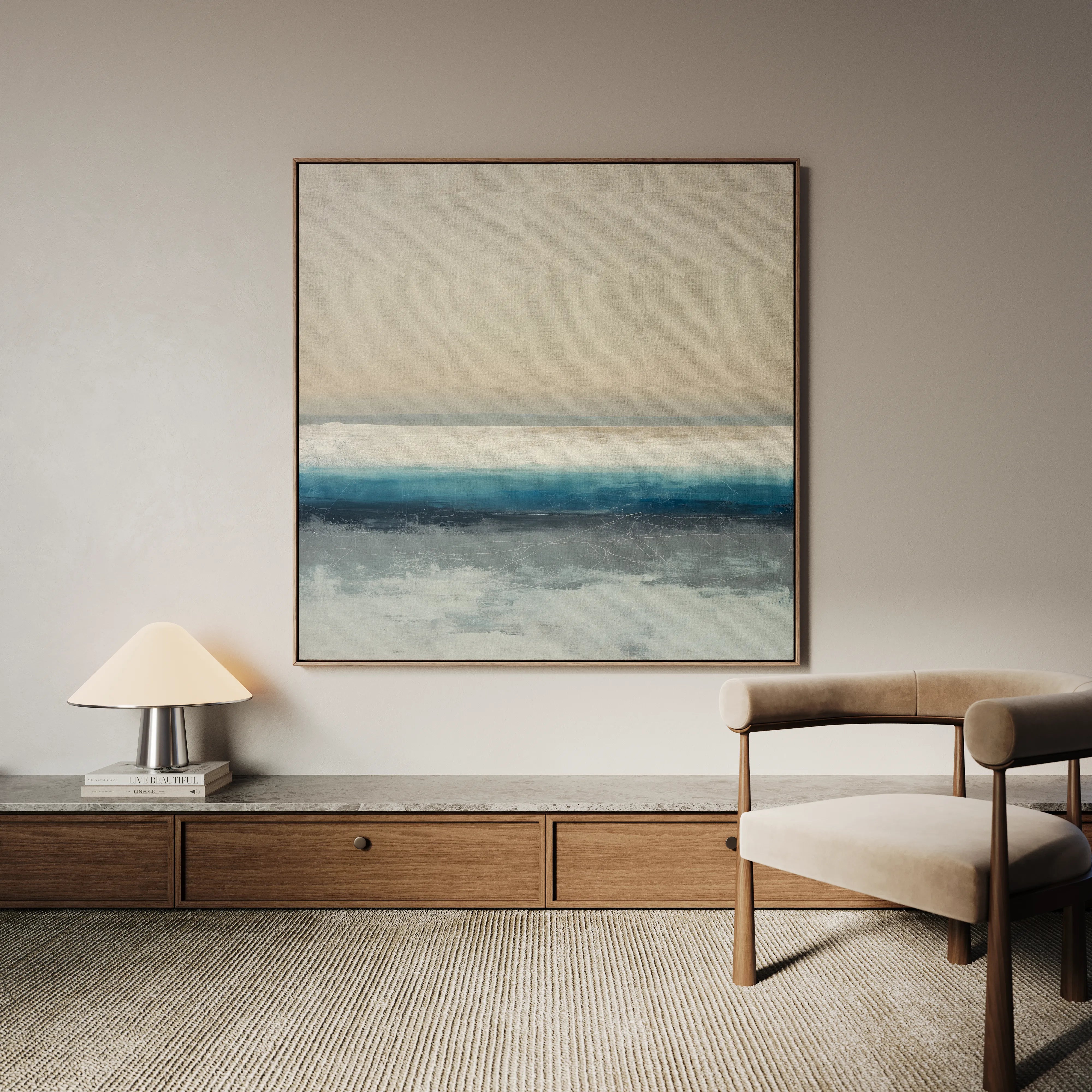 Abstract 1390 Canvas Art 60 x 60 cm / Black