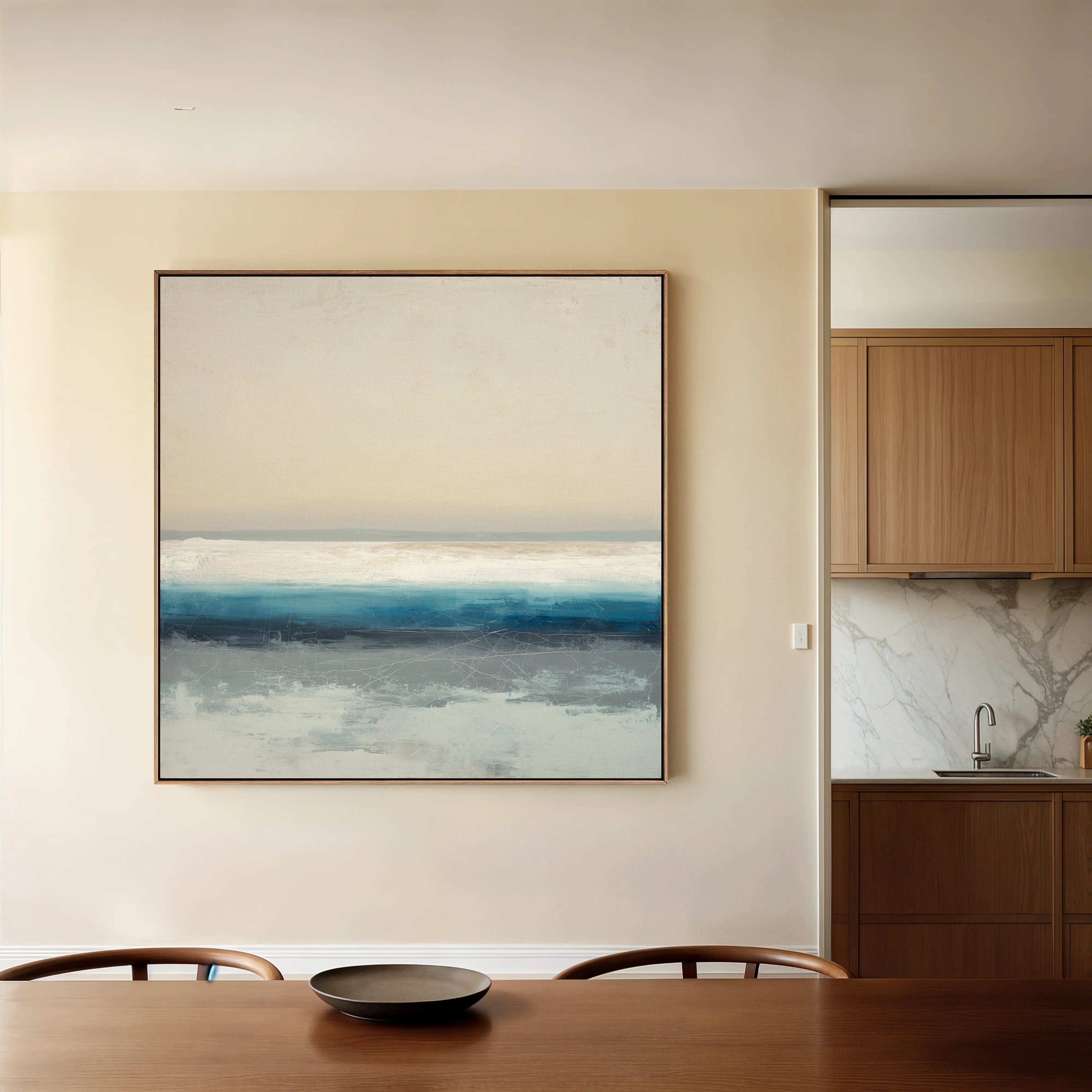 Abstract 1390 Canvas Art 60 x 60 cm / Black