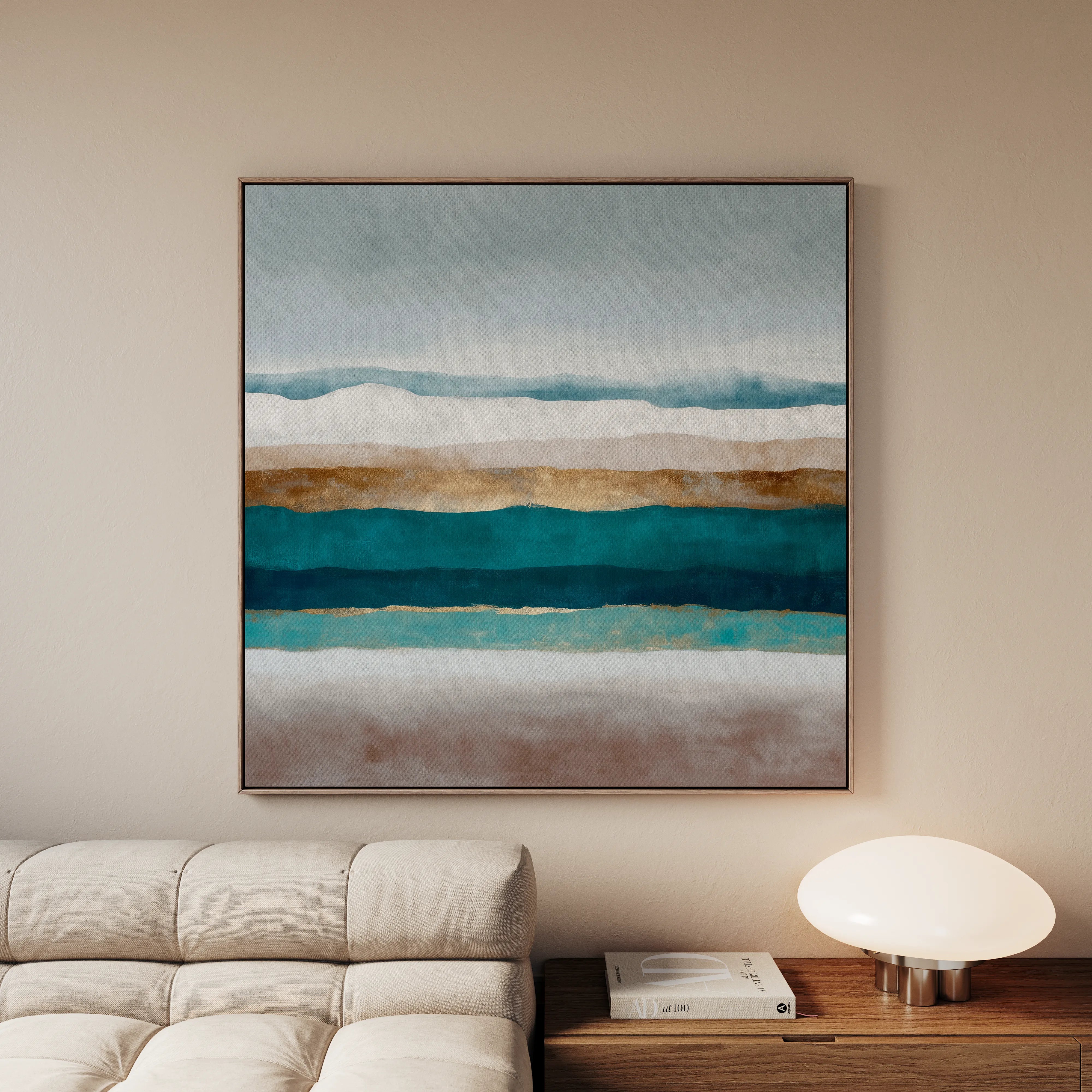 Abstract 1391 Canvas Art 60 x 60 cm / Black