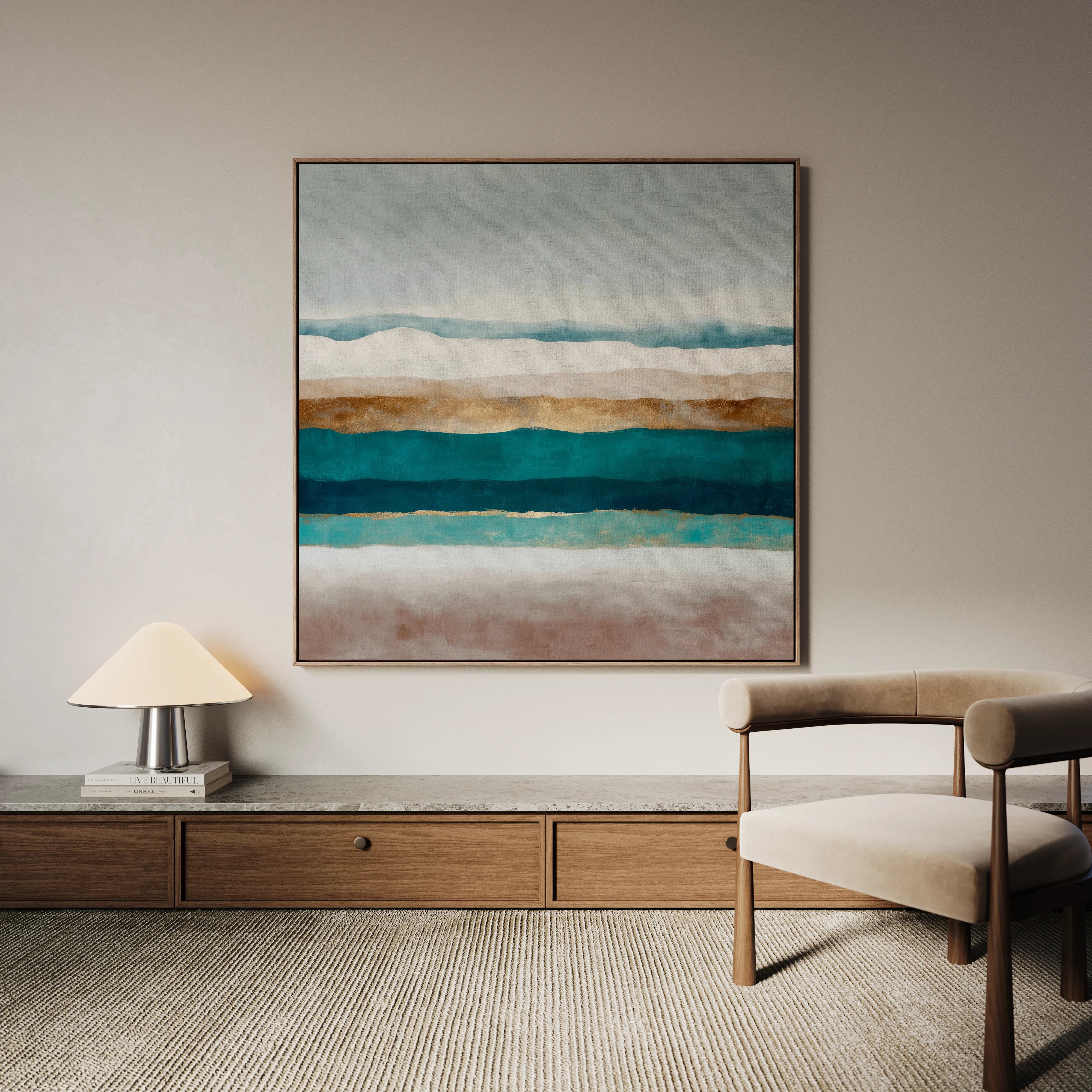Abstract 1391 Canvas Art 60 x 60 cm / Black