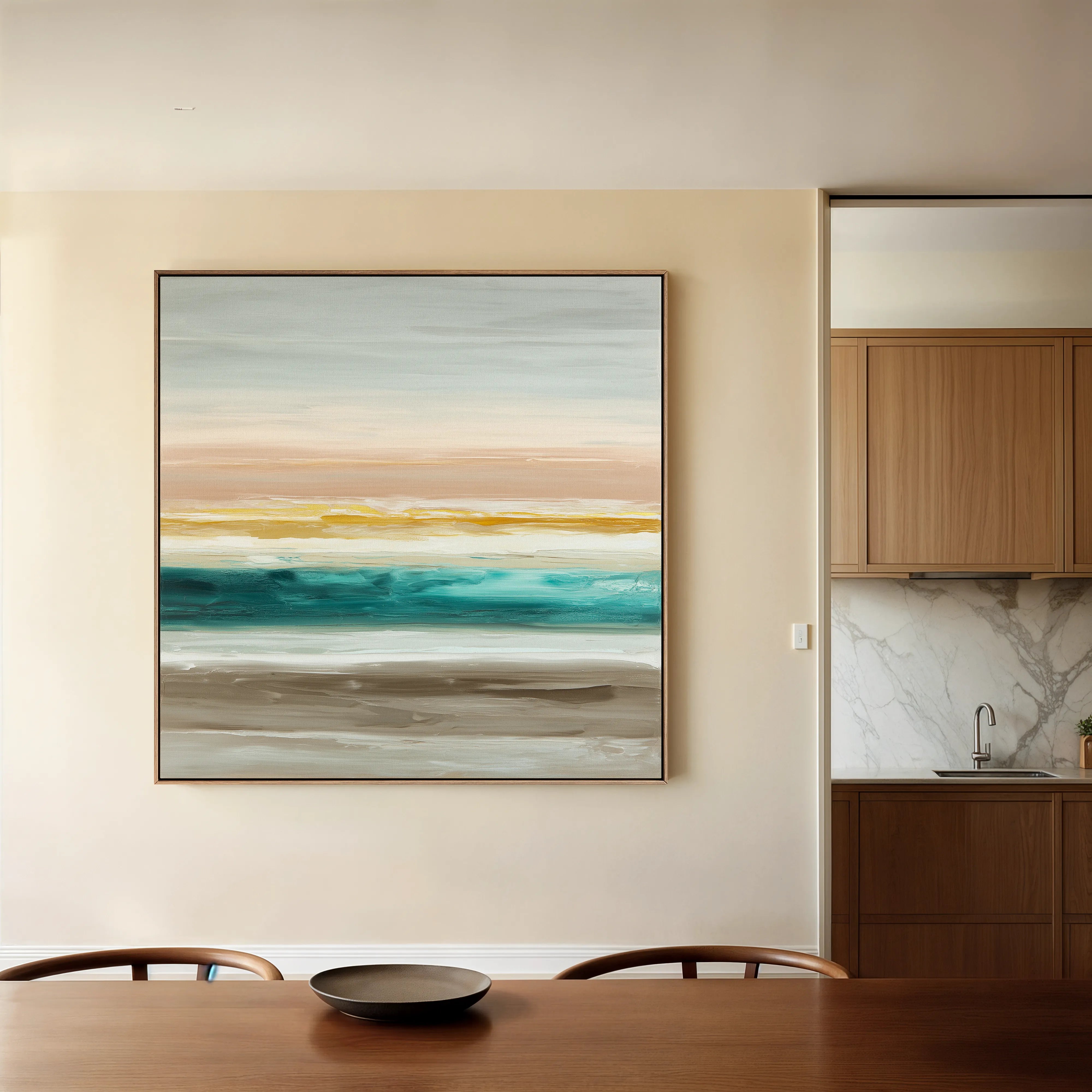 Abstract 1392 Canvas Art 60 x 60 cm / Black