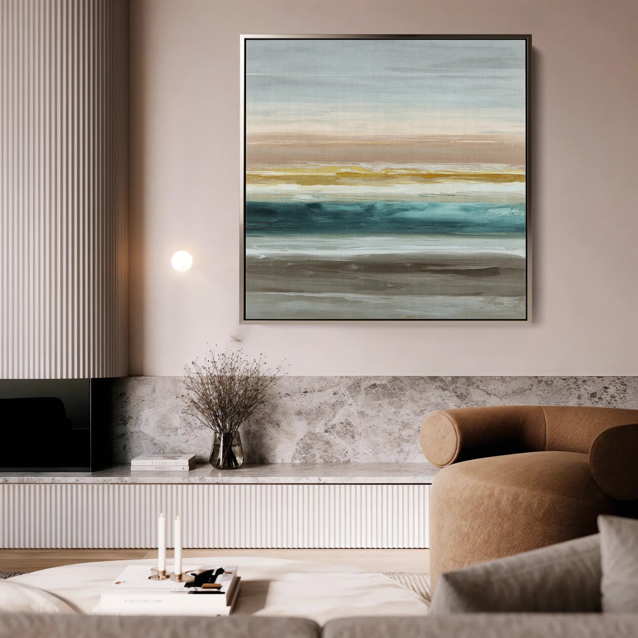 Abstract 1392 Canvas Art 60 x 60 cm / Black