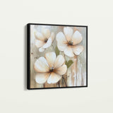 Floral 1392 Canvas Art 60 x 60 cm / Black
