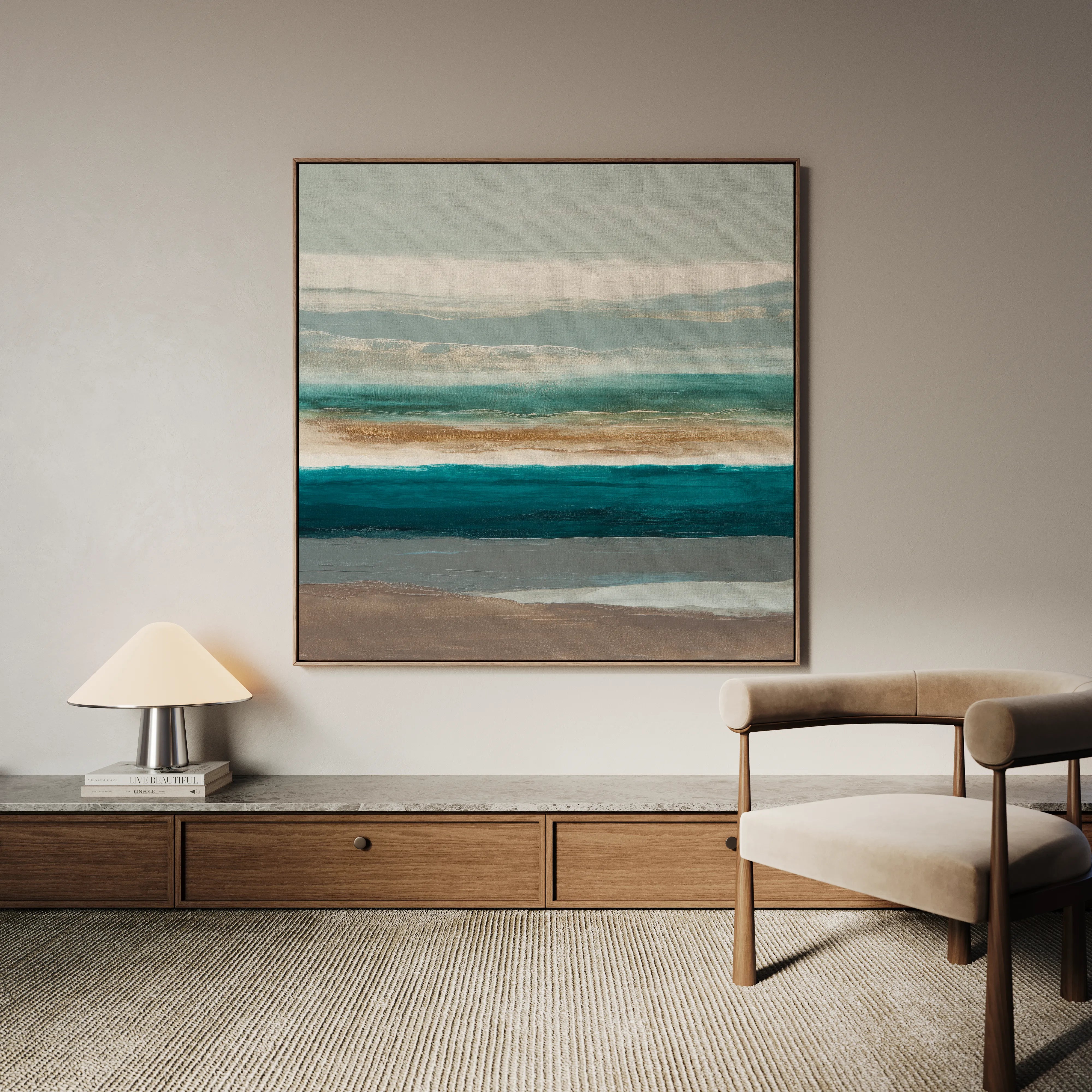 Abstract 1393 Canvas Art 60 x 60 cm / Black