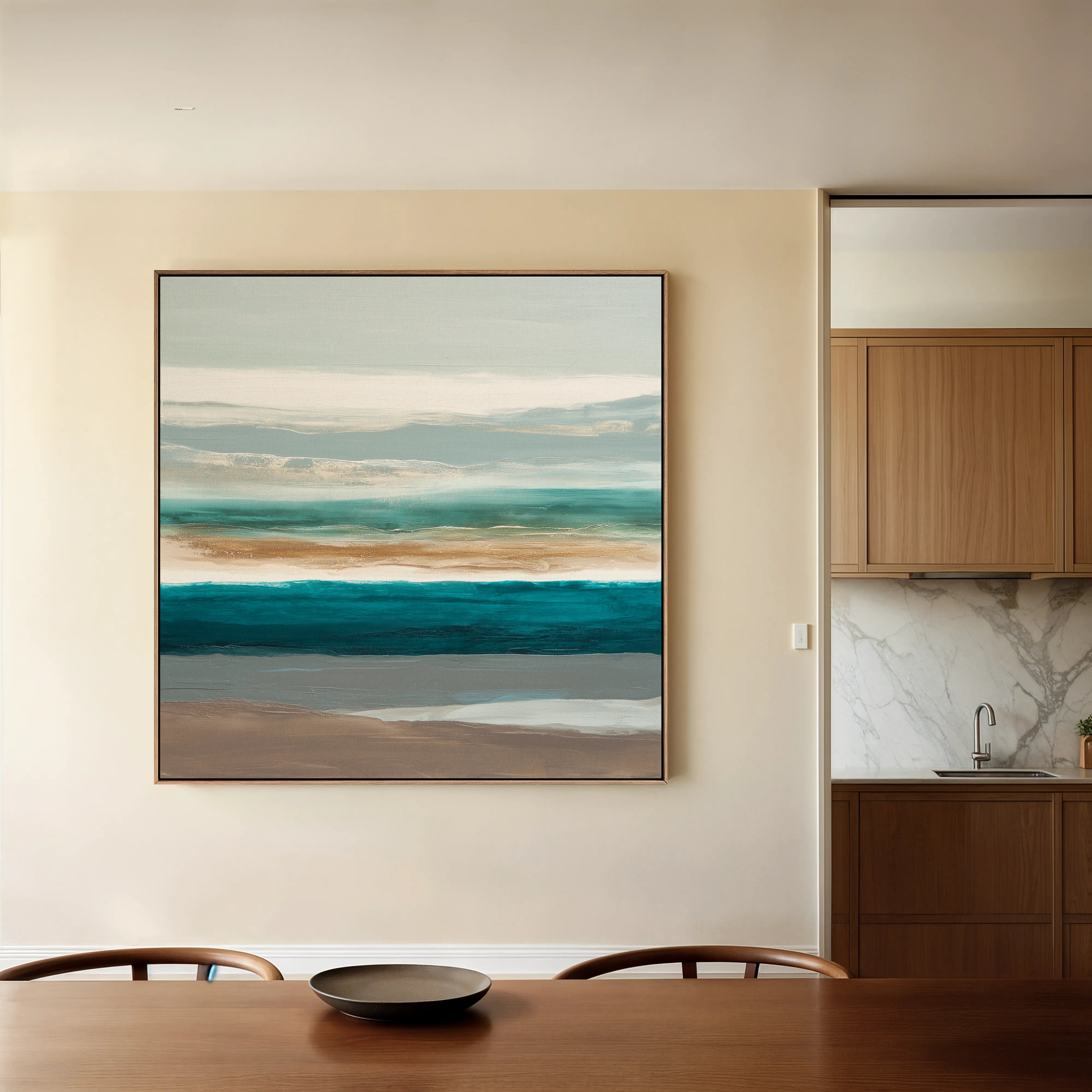 Abstract 1393 Canvas Art 60 x 60 cm / Black