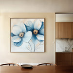 Floral 1393 Canvas Art 60 x 60 cm / Black