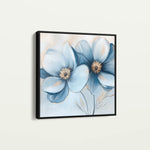 Floral 1393 Canvas Art 60 x 60 cm / Black