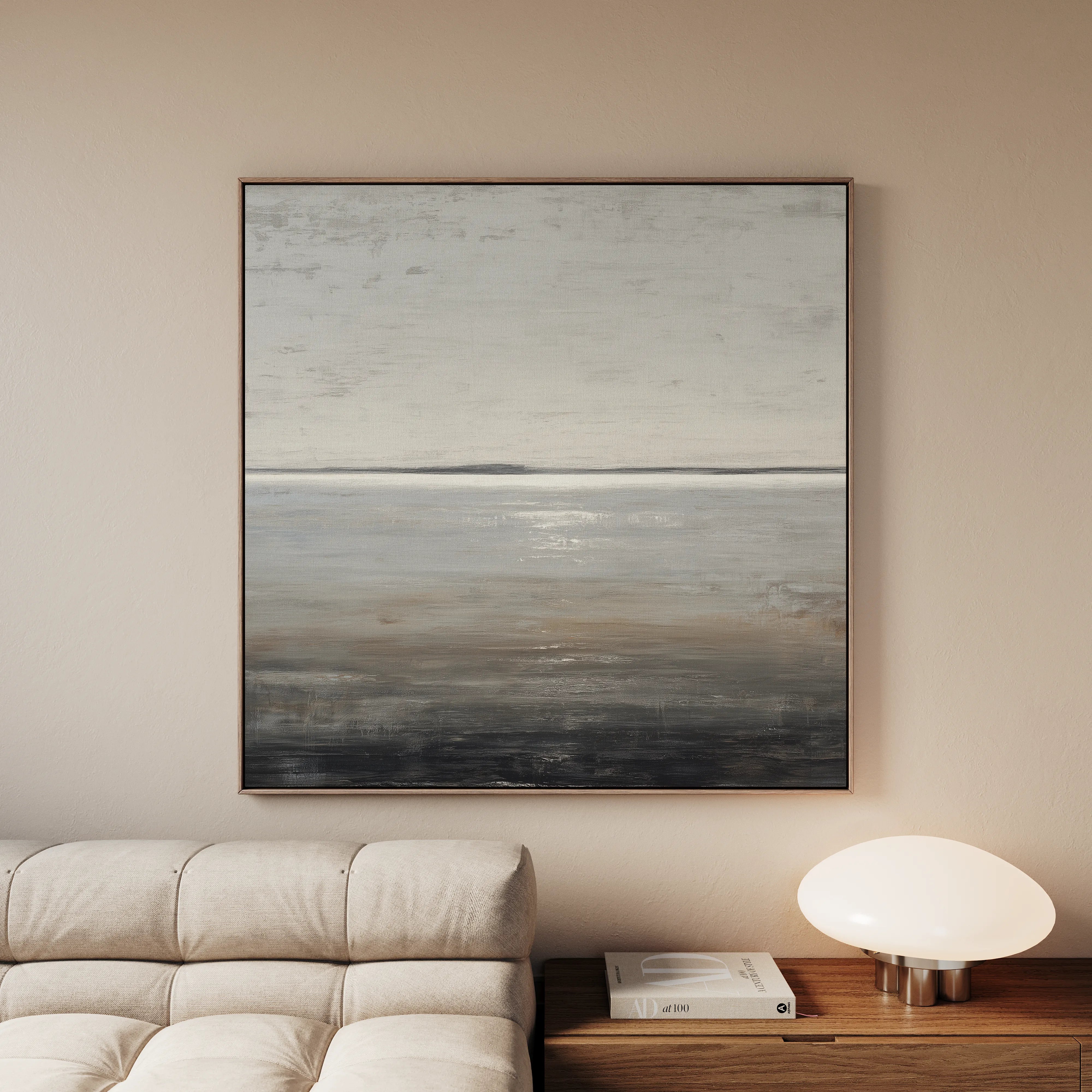 Abstract 1394 Canvas Art 60 x 60 cm / Black