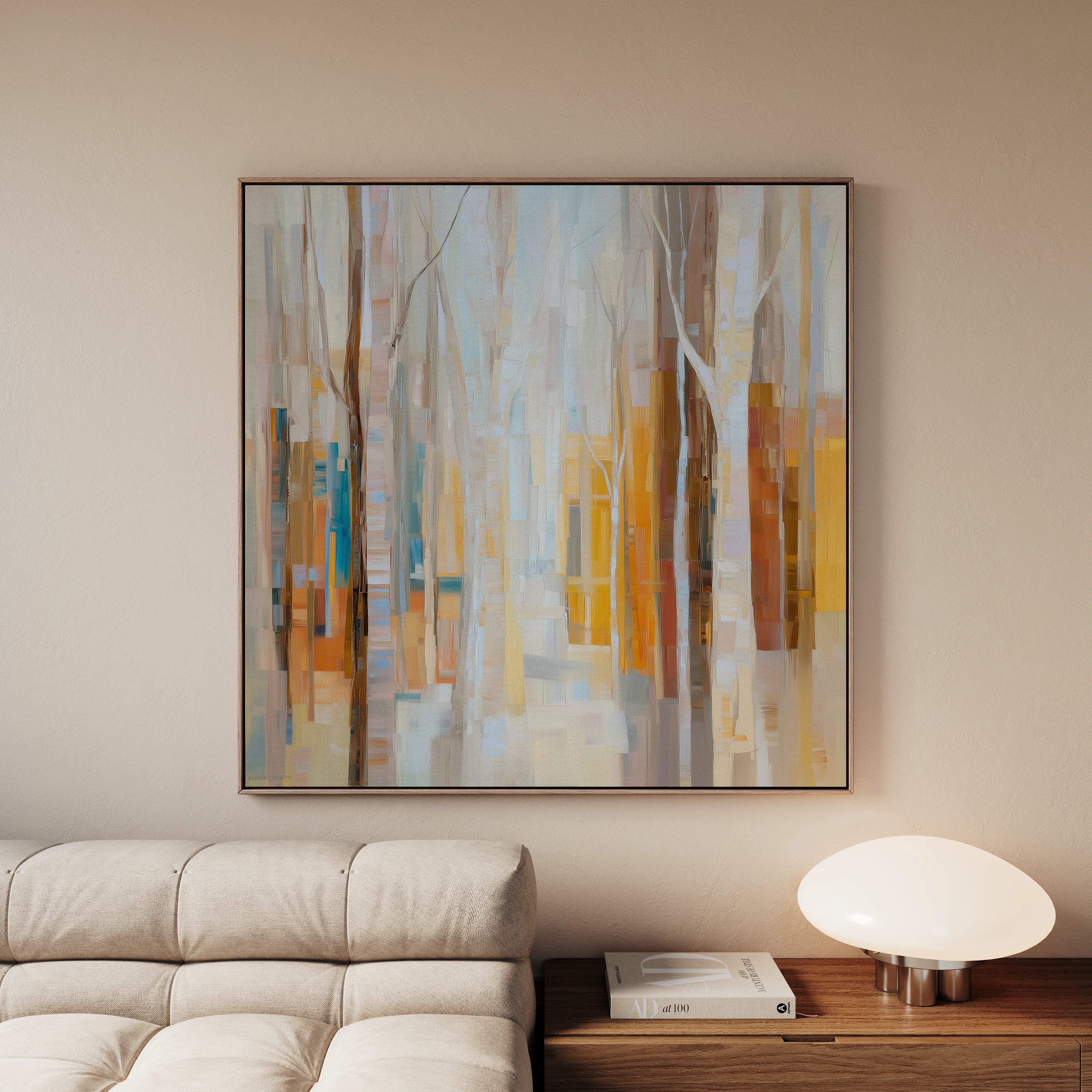 Abstract 1395 Canvas Art 60 x 60 cm / Black