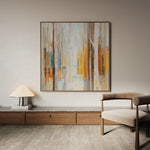 Abstract 1395 Canvas Art 60 x 60 cm / Black