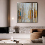 Abstract 1395 Canvas Art 60 x 60 cm / Black