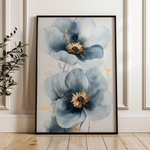 Floral 1395 Canvas Art 60 x 40 cm / Black