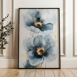 Floral 1395 Canvas Art 60 x 40 cm / Black