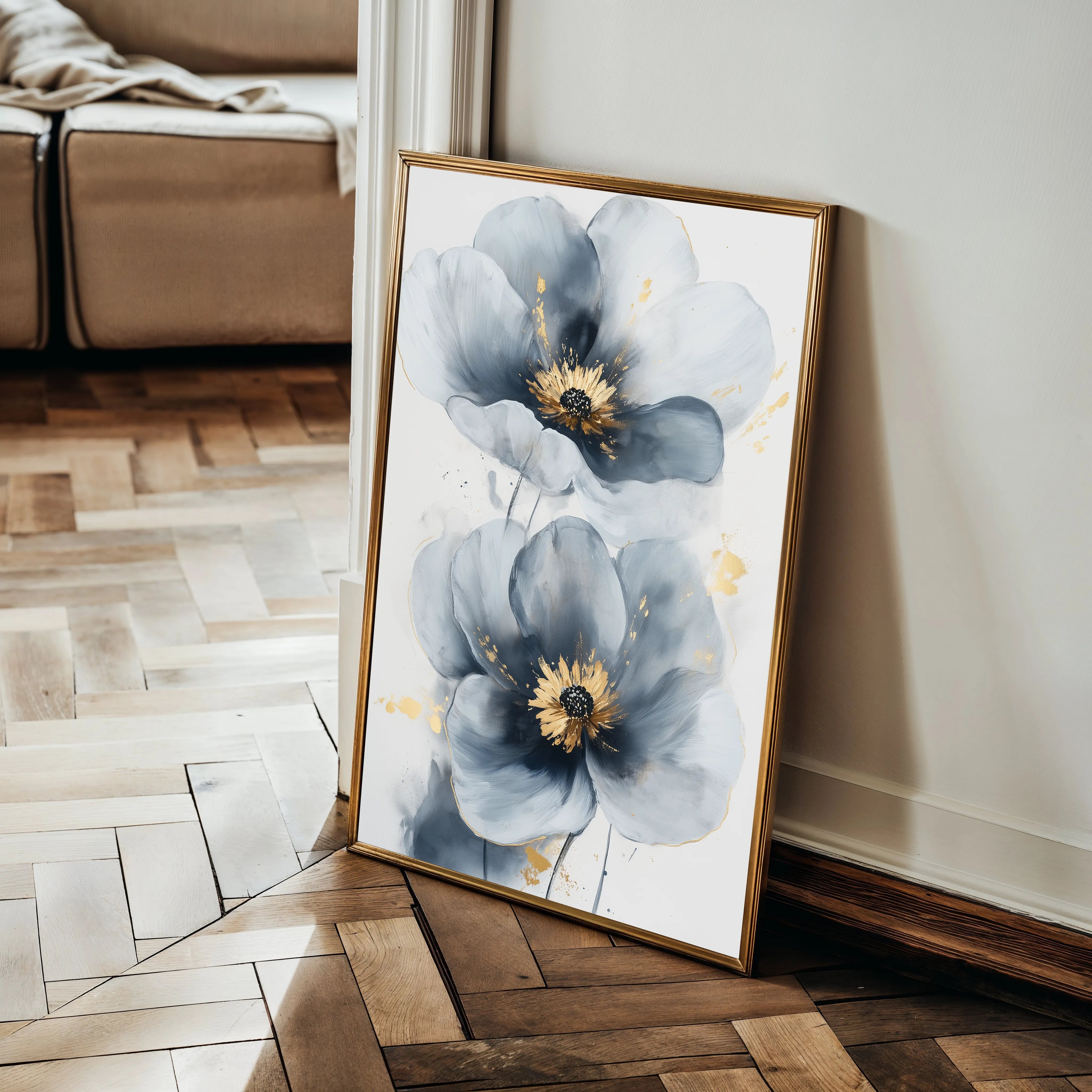 Floral 1395 Canvas Art 60 x 40 cm / Black