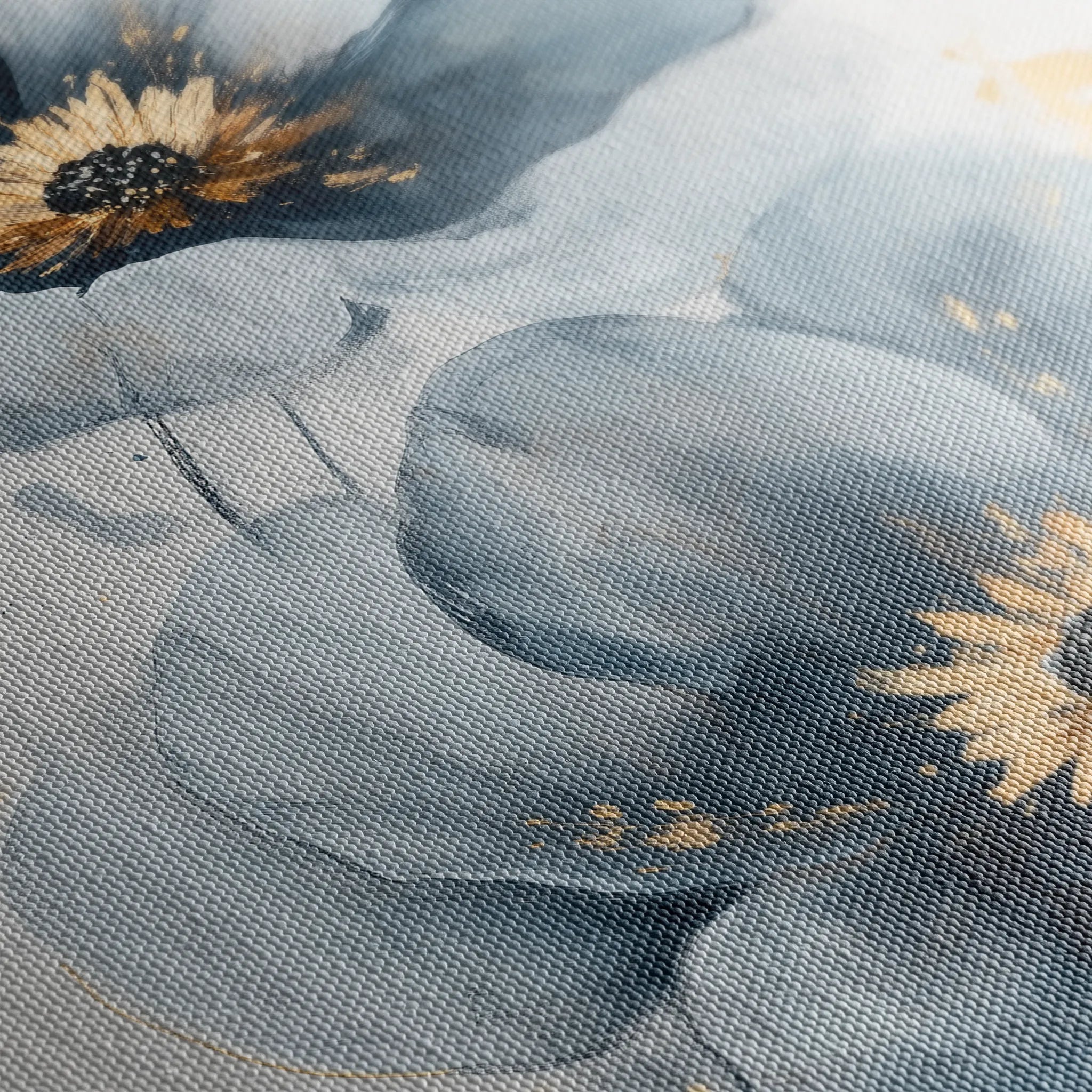 Floral 1395 Canvas Art 60 x 40 cm / Black