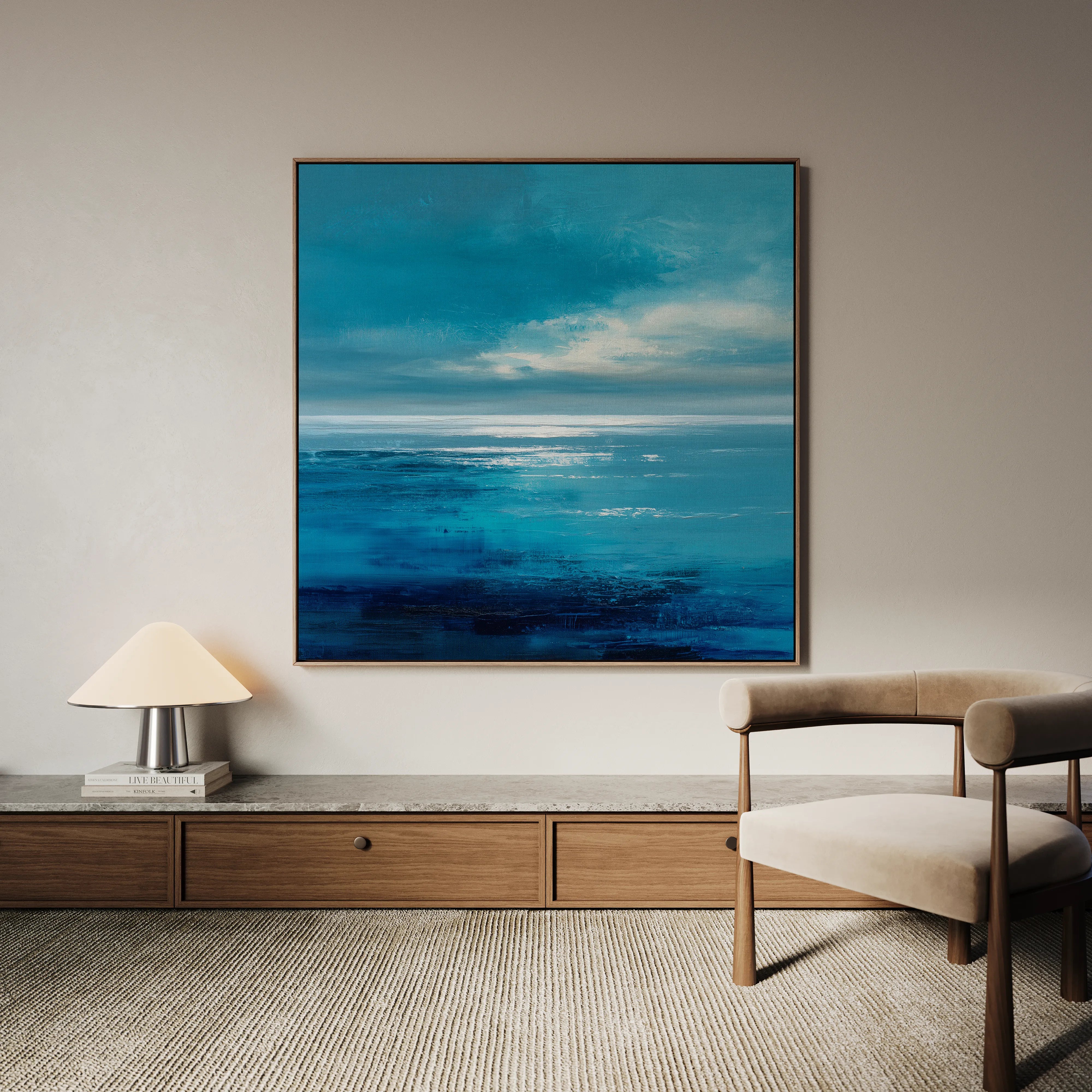 Abstract 1396 Canvas Art 60 x 60 cm / Black