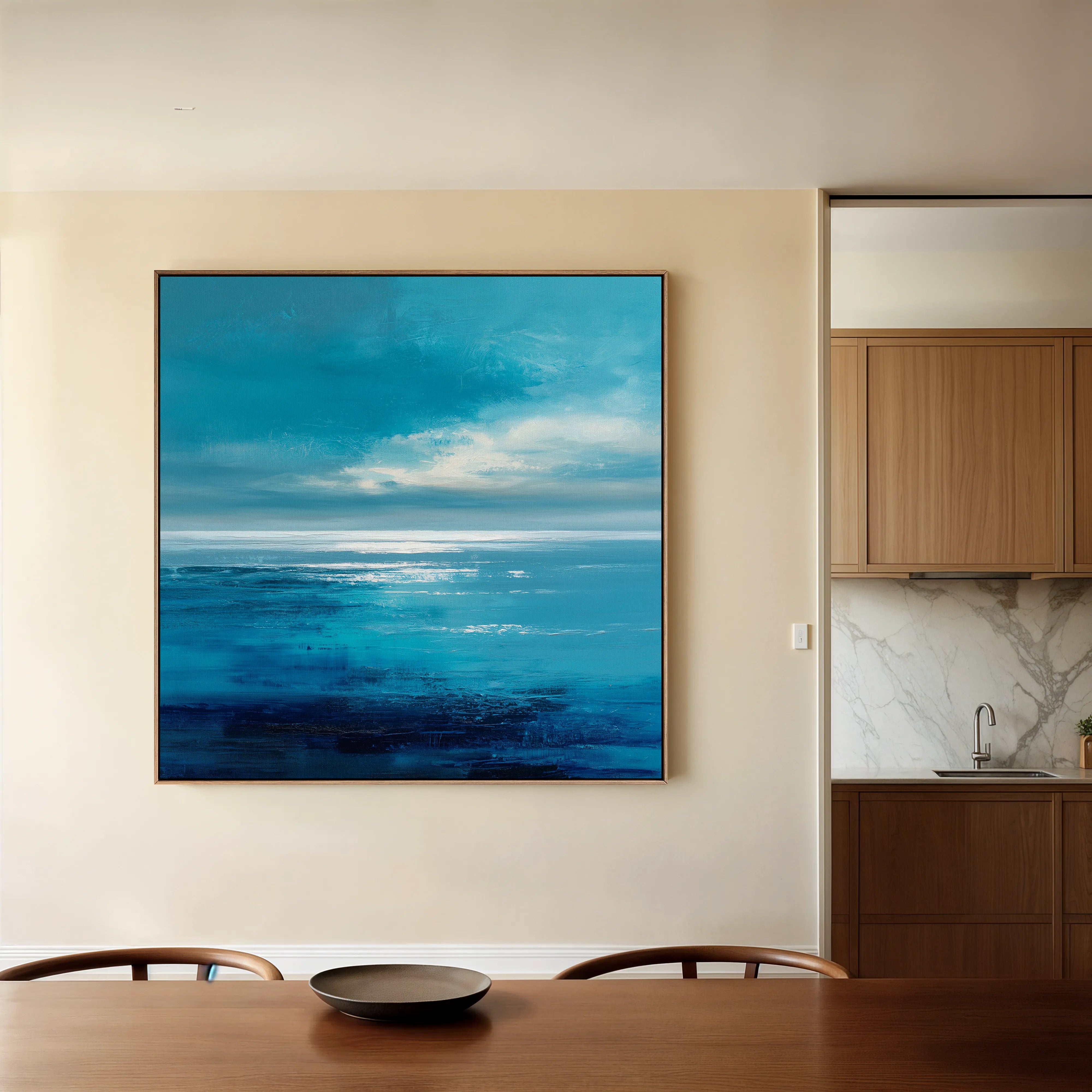 Abstract 1396 Canvas Art 60 x 60 cm / Black