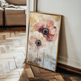 Floral 1396 Canvas Art 60 x 40 cm / Black