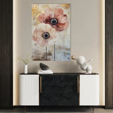 Floral 1396 Canvas Art 60 x 40 cm / Black