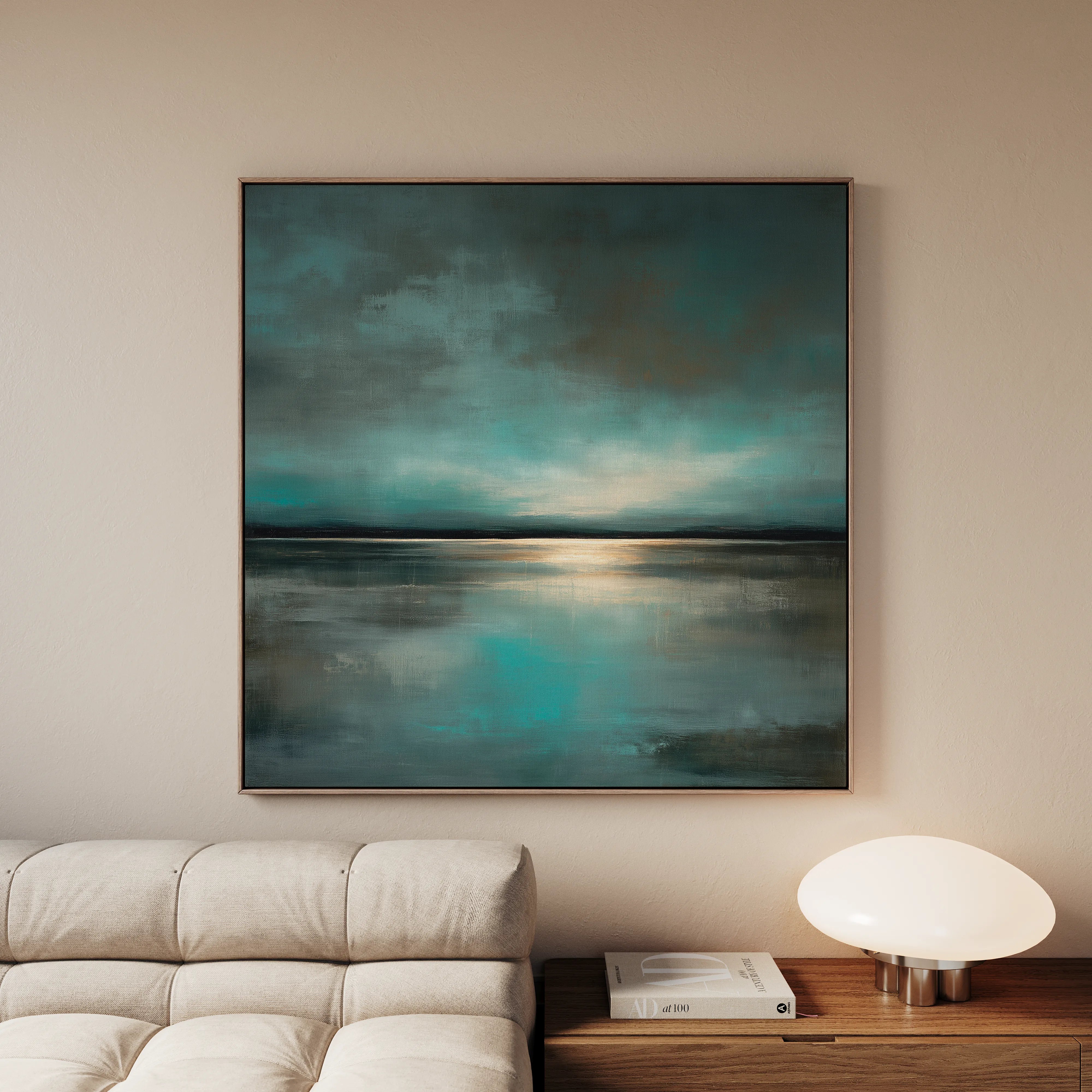 Abstract 1397 Canvas Art 60 x 60 cm / Black