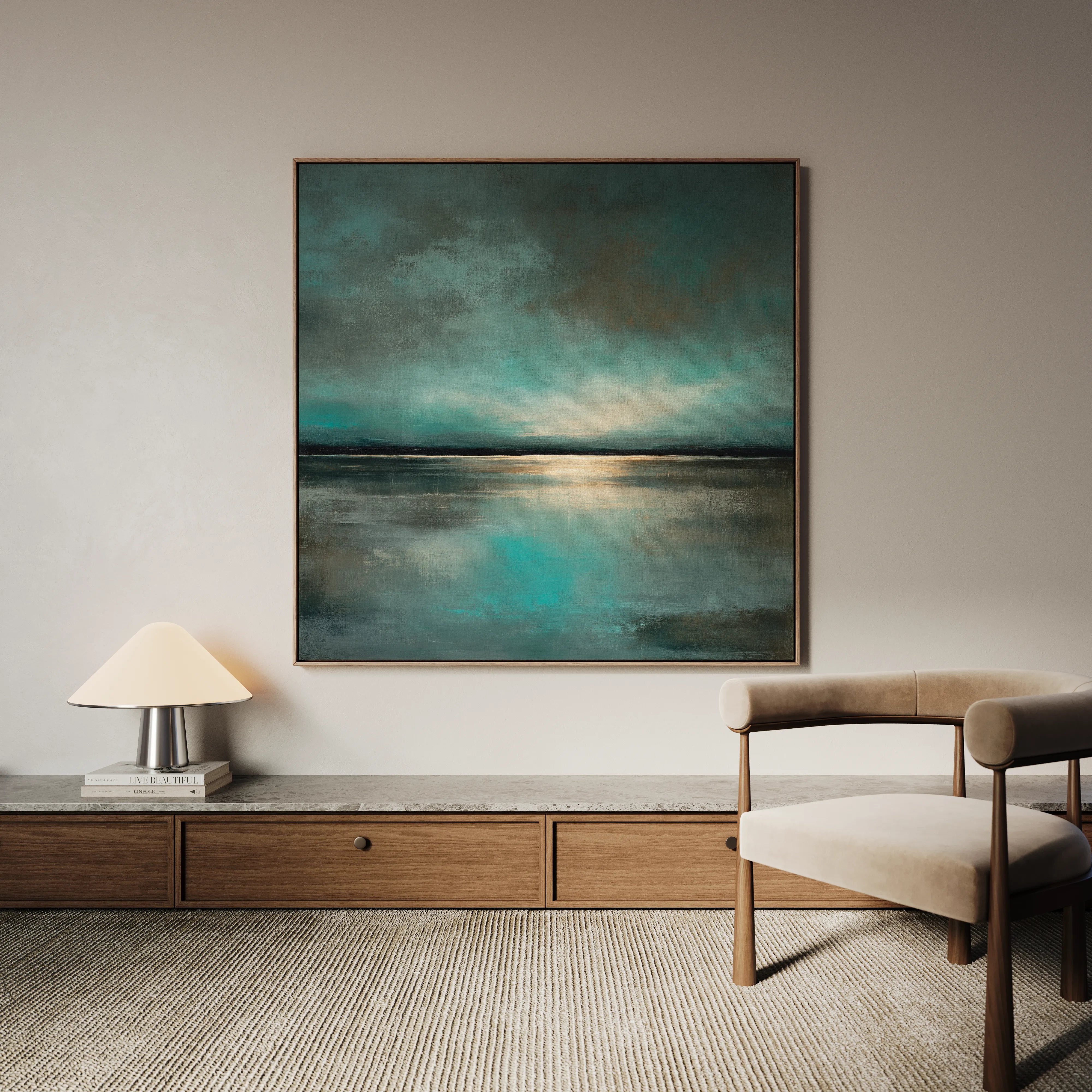 Abstract 1397 Canvas Art 60 x 60 cm / Black