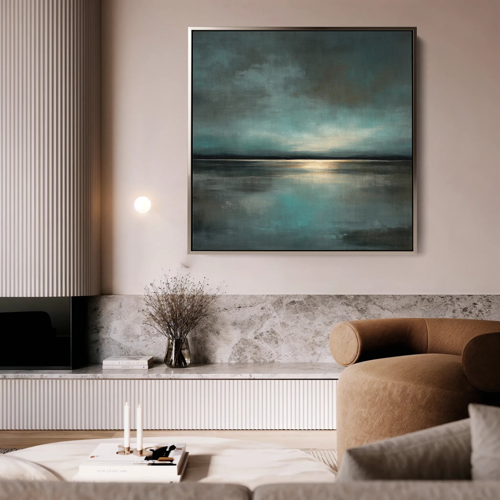 Abstract 1397 Canvas Art 60 x 60 cm / Black