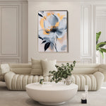 Floral 1397 Canvas Art 60 x 40 cm / Black