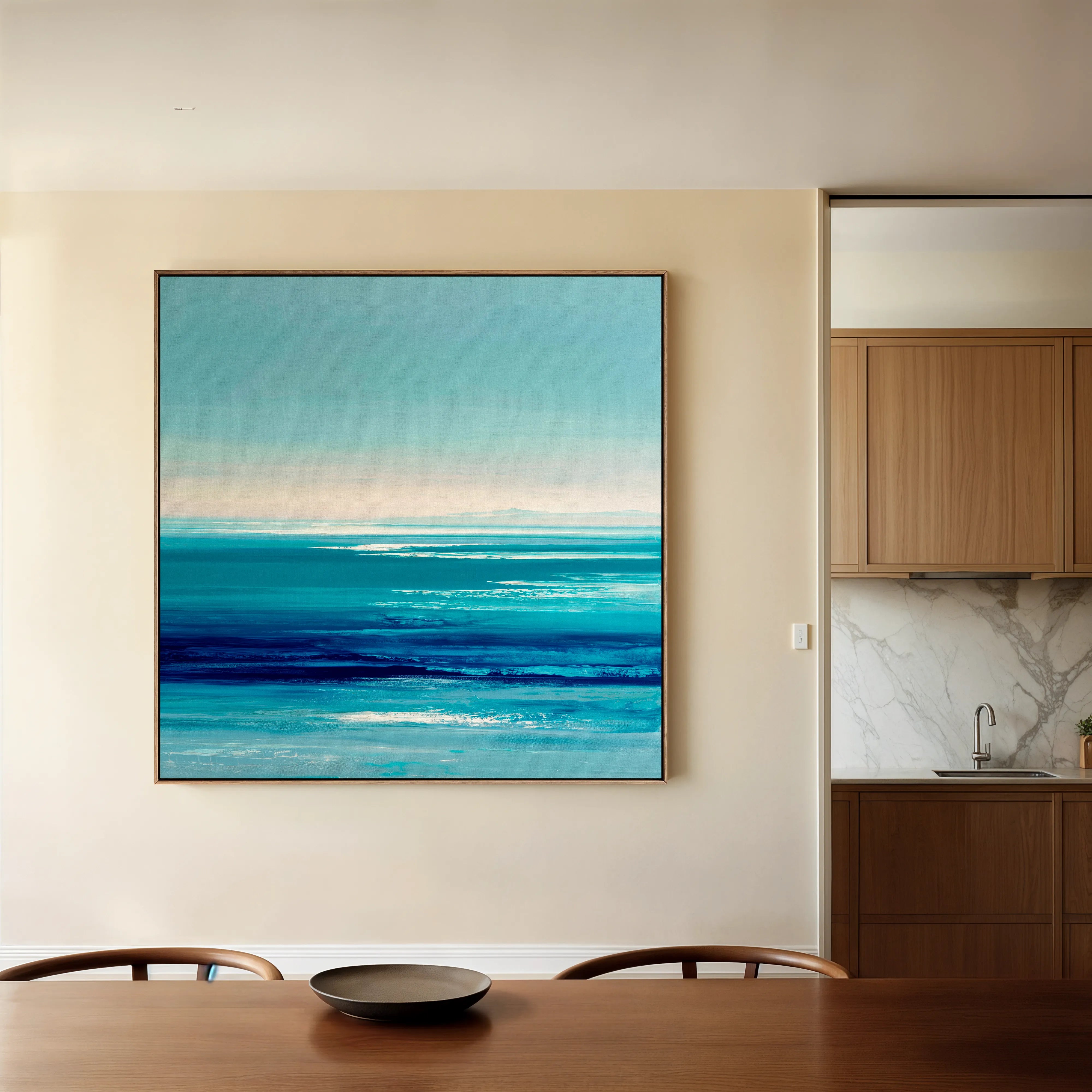 Abstract 1398 Canvas Art 60 x 60 cm / Black