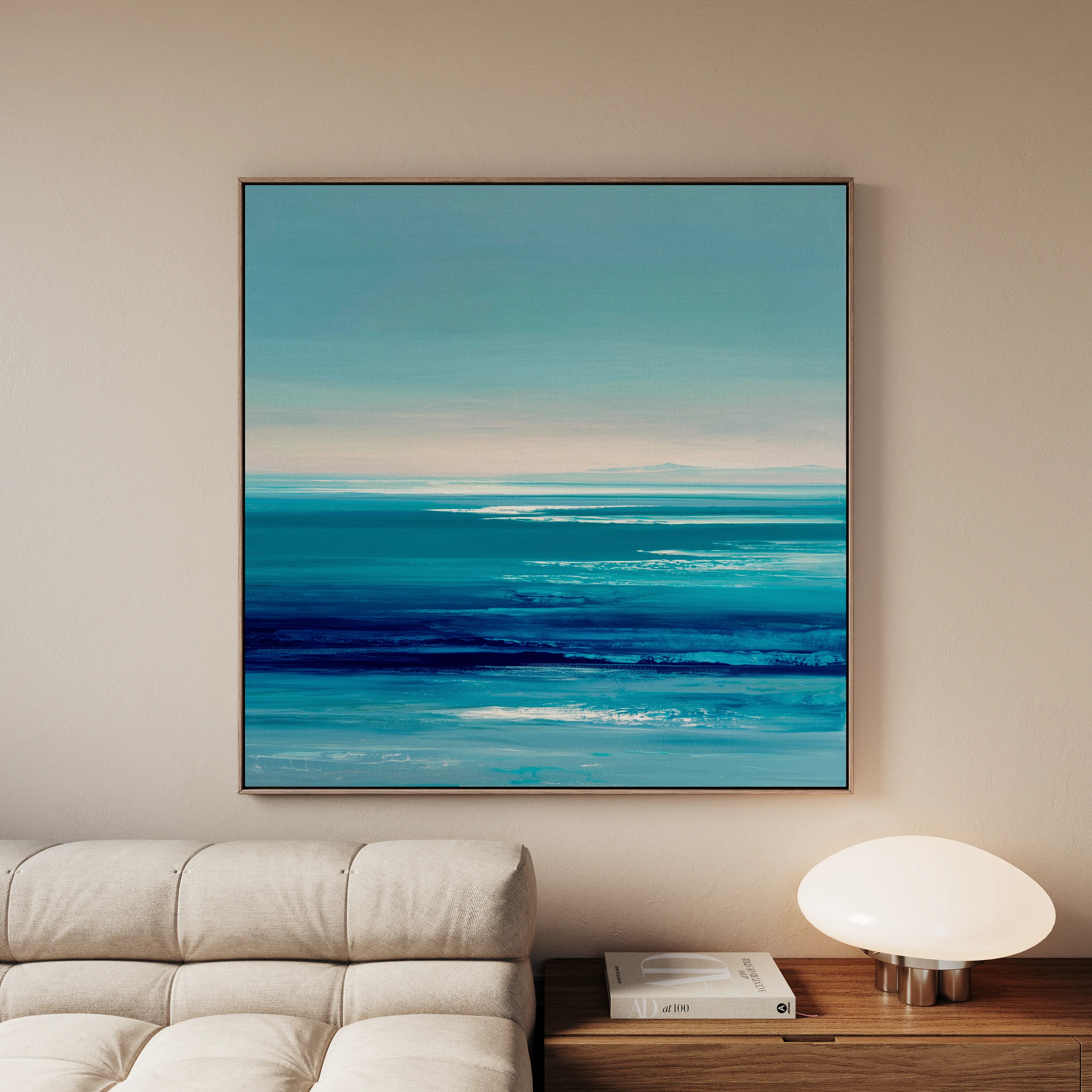 Abstract 1398 Canvas Art 60 x 60 cm / Black