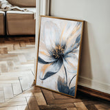 Floral 1398 Canvas Art 60 x 40 cm / Black