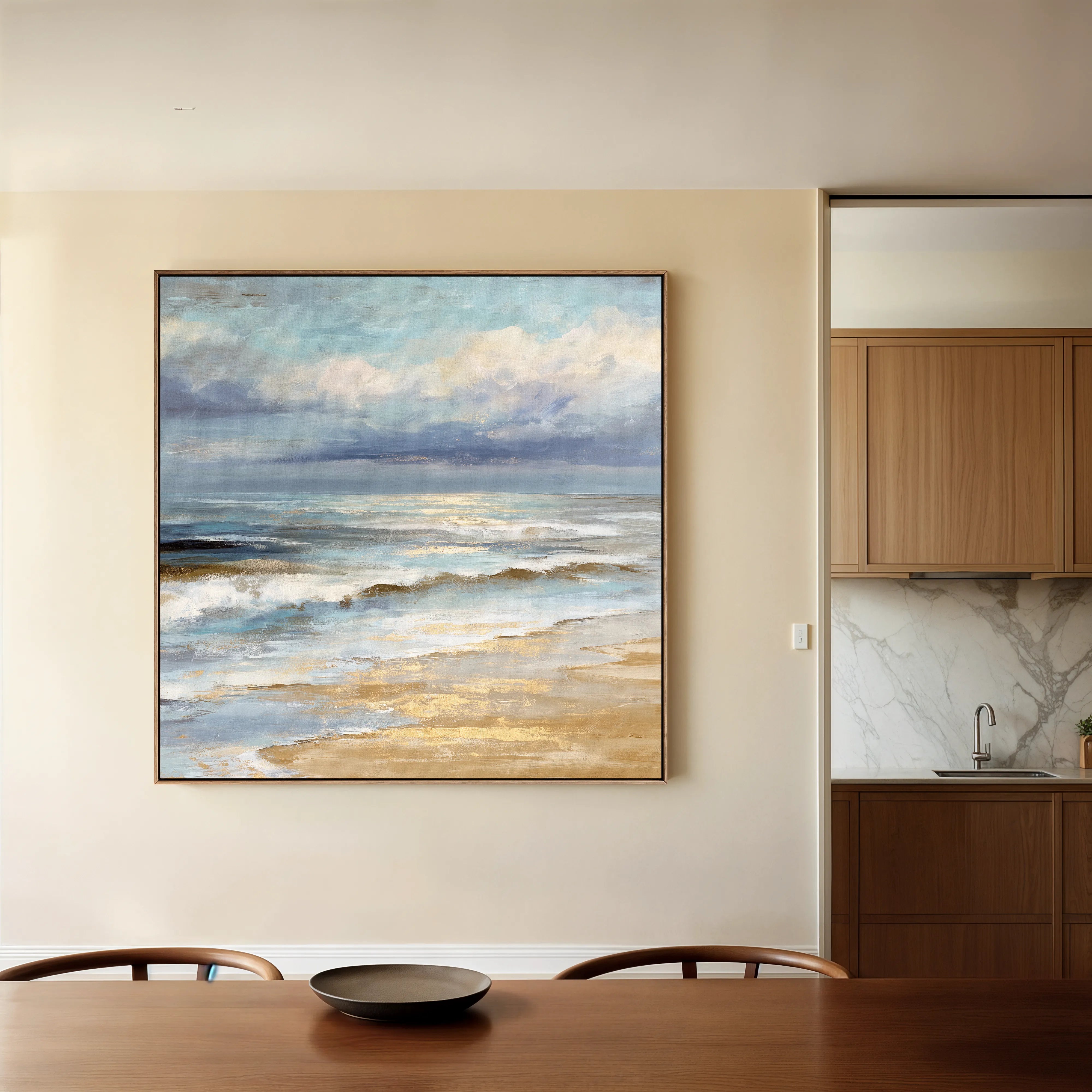Abstract 1399 Canvas Art 60 x 60 cm / Black