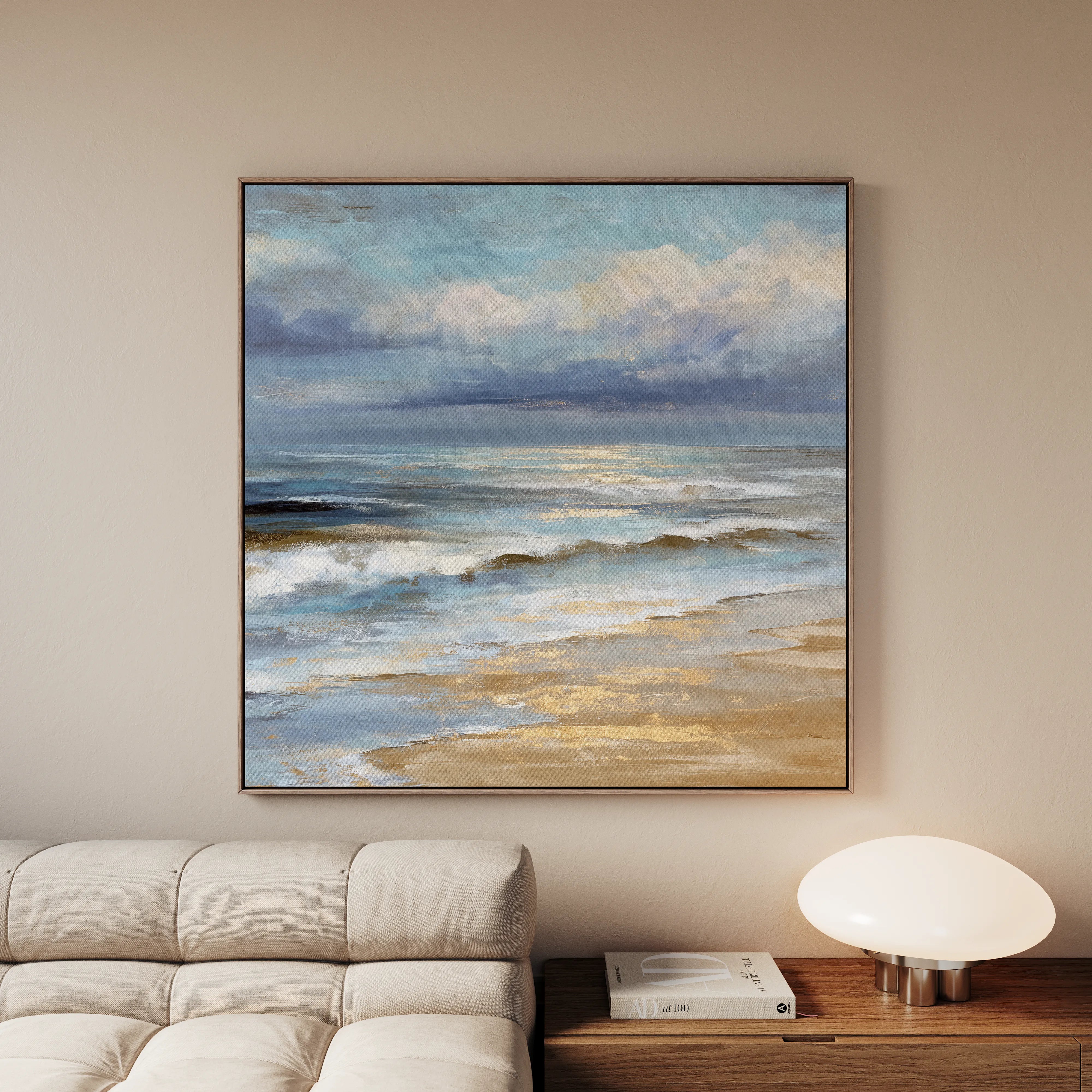 Abstract 1399 Canvas Art 60 x 60 cm / Black