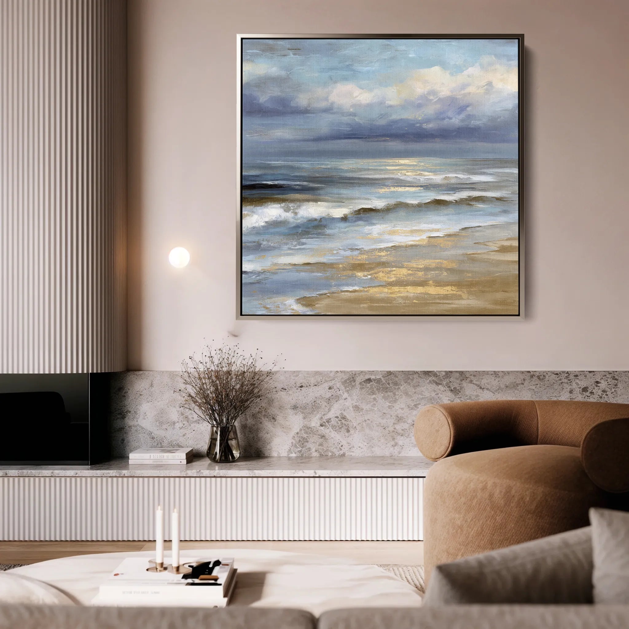 Abstract 1399 Canvas Art 60 x 60 cm / Black