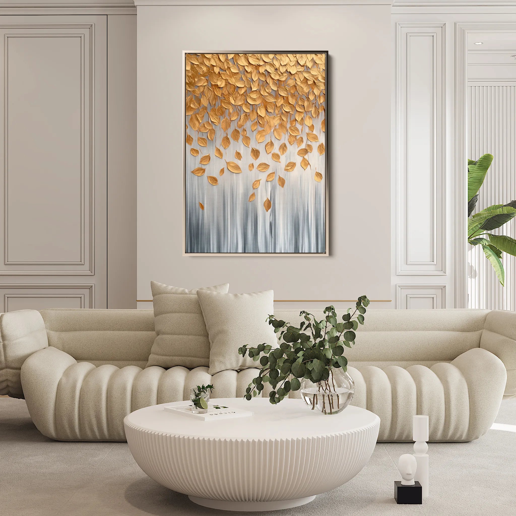 Floral 1399 Canvas Art 60 x 40 cm / Black
