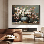 Floral 140 Canvas Art 60 x 40 cm / Black