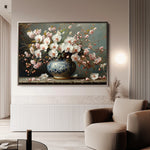 Floral 140 Canvas Art 60 x 40 cm / Black