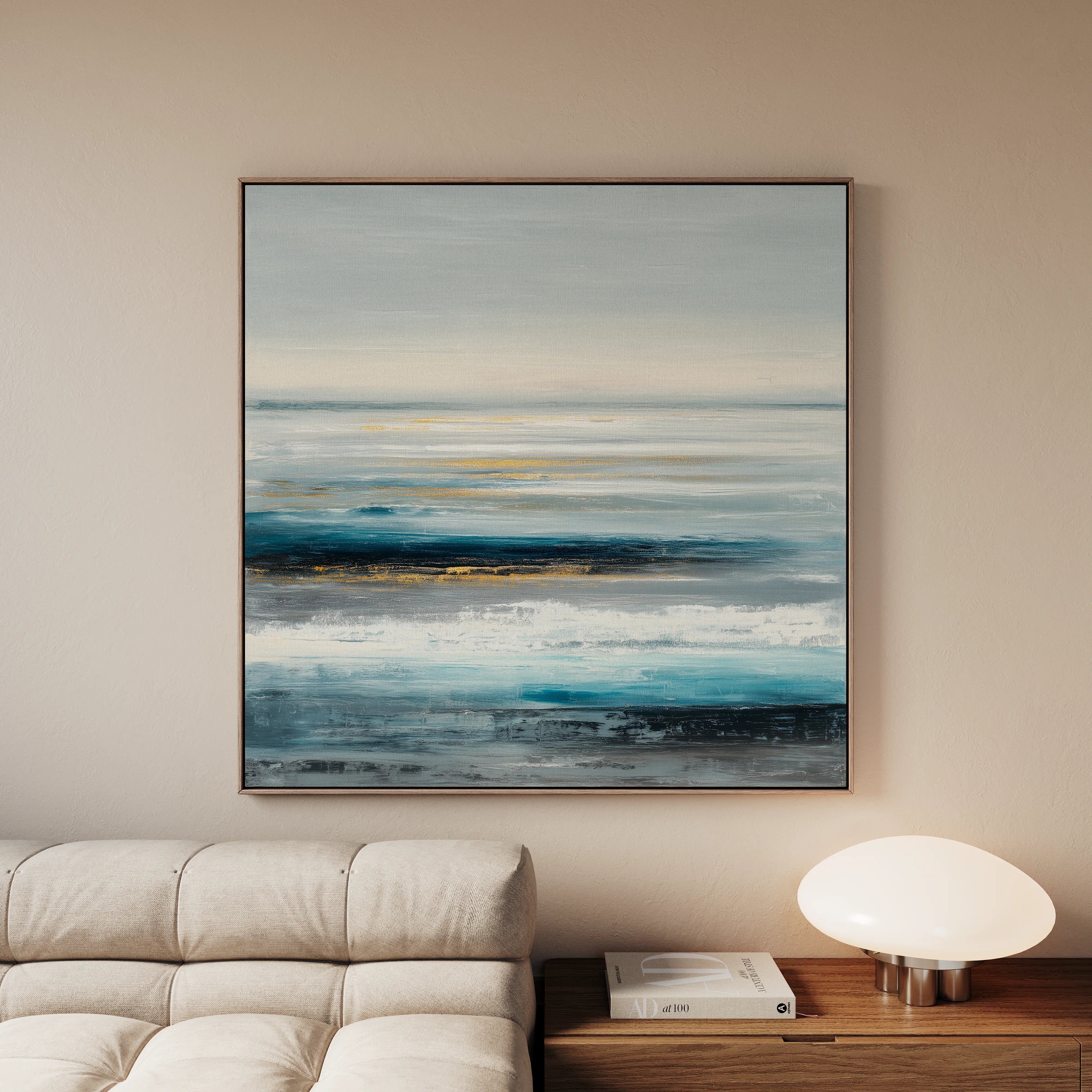 Abstract 1400 Canvas Art 60 x 60 cm / Black
