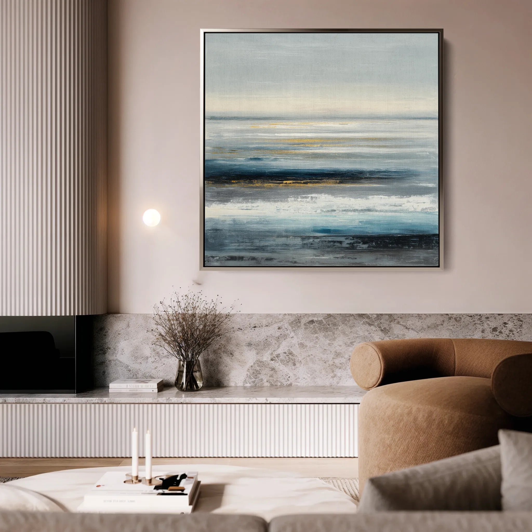 Abstract 1400 Canvas Art 60 x 60 cm / Black
