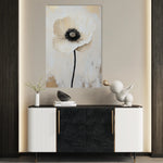 Floral 1400 Canvas Art 60 x 40 cm / Black