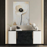 Floral 1400 Canvas Art 60 x 40 cm / Black