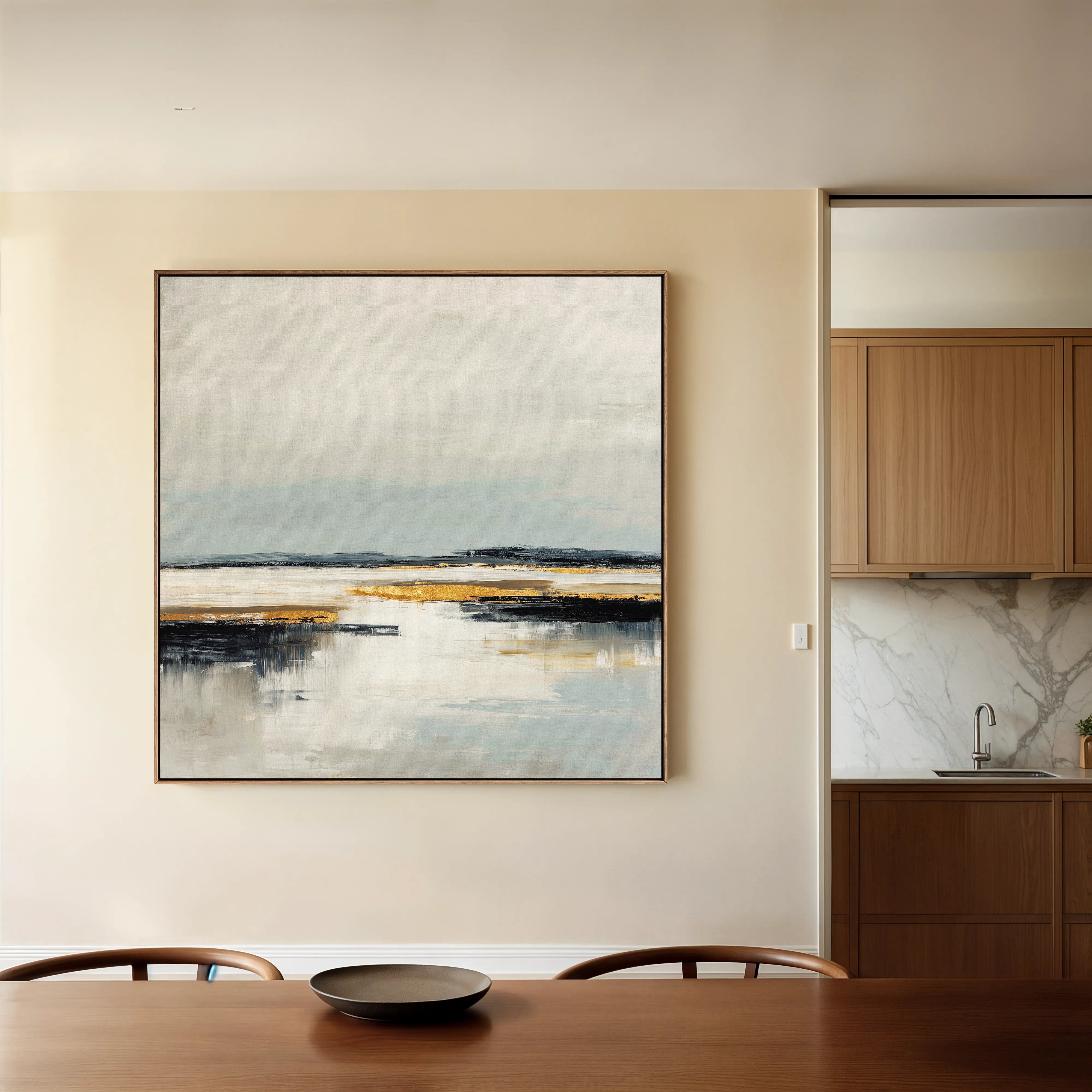 Abstract 1401 Canvas Art 60 x 60 cm / Black