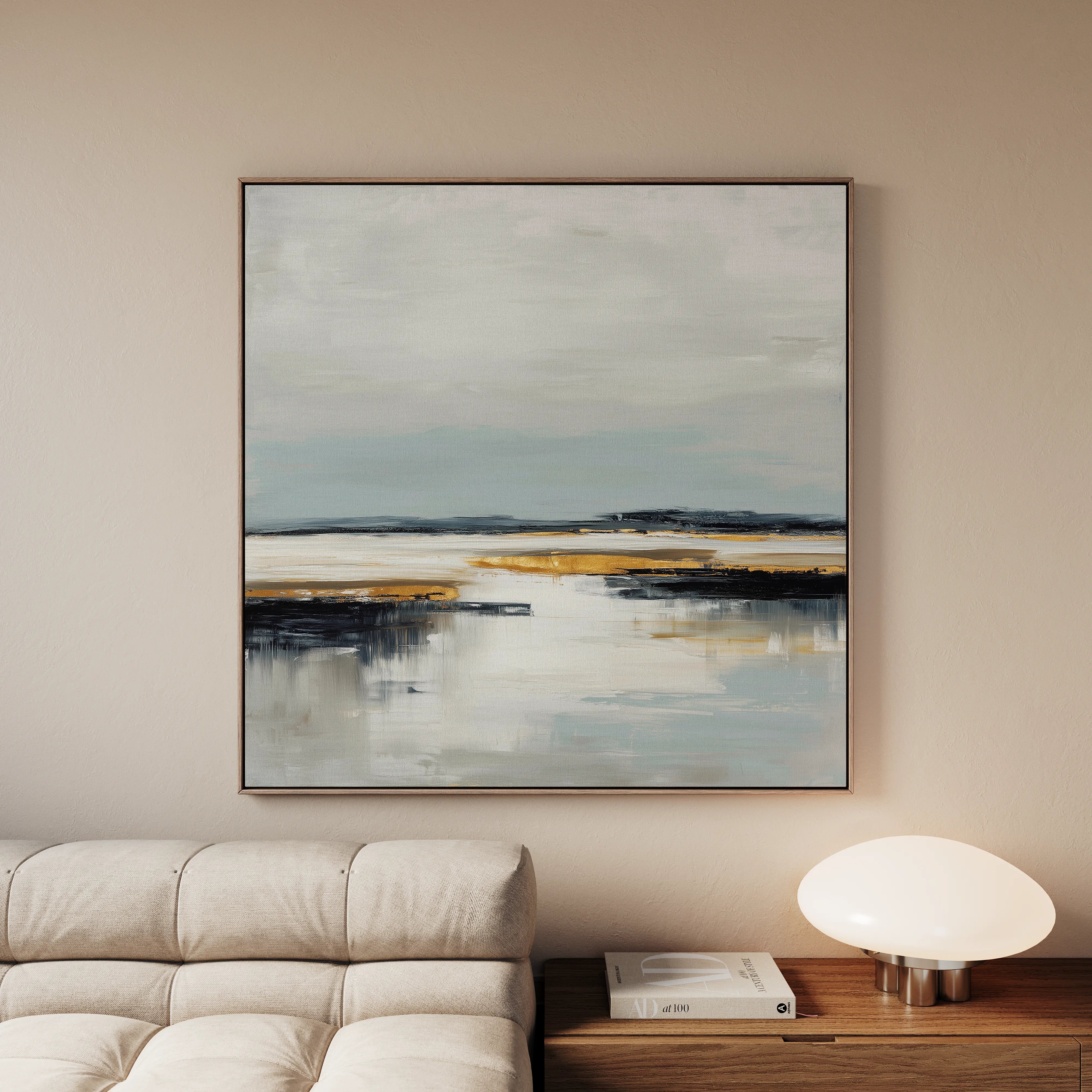 Abstract 1401 Canvas Art 60 x 60 cm / Black