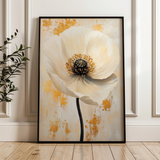 Floral 1401 Canvas Art 60 x 40 cm / Black