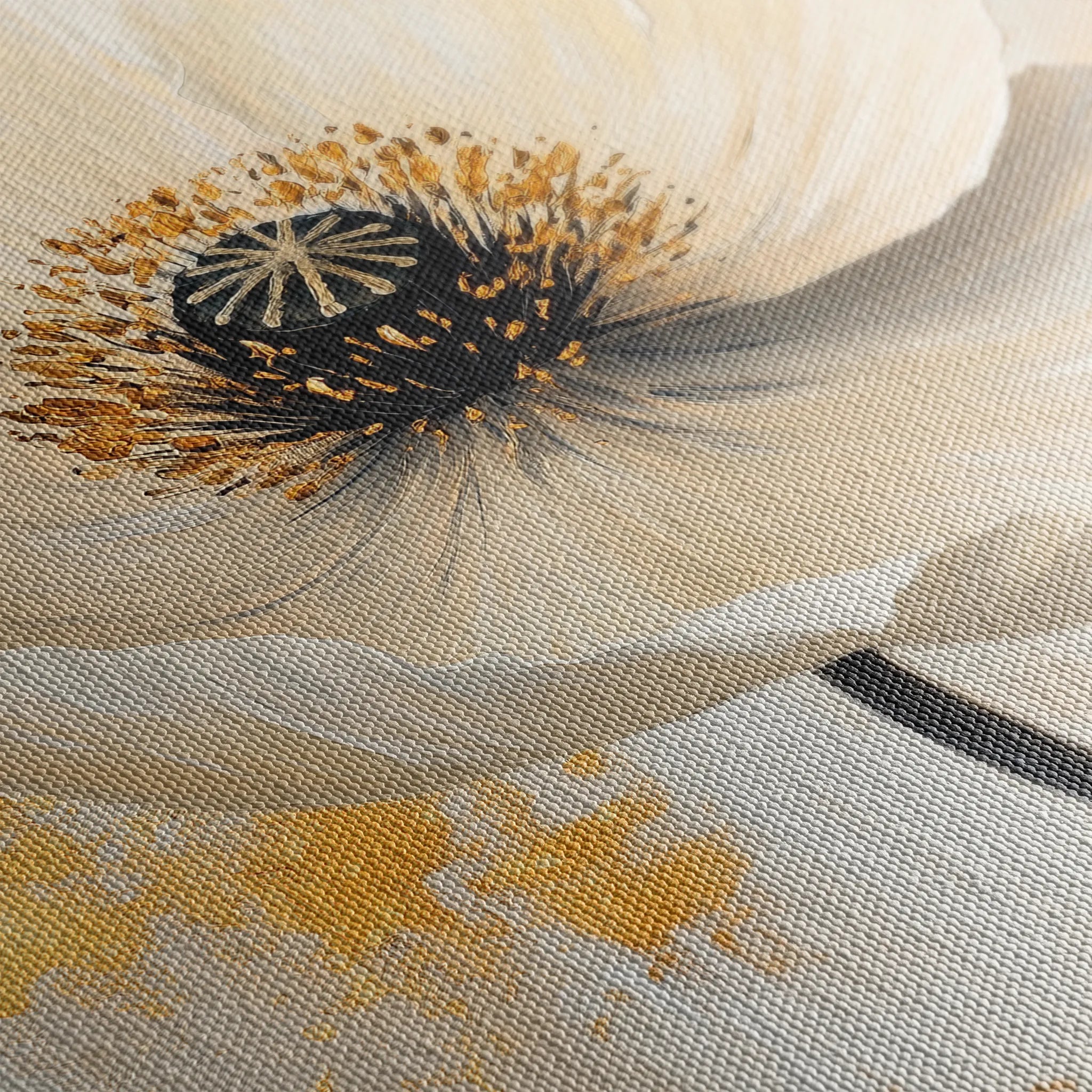Floral 1401 Canvas Art 60 x 40 cm / Black