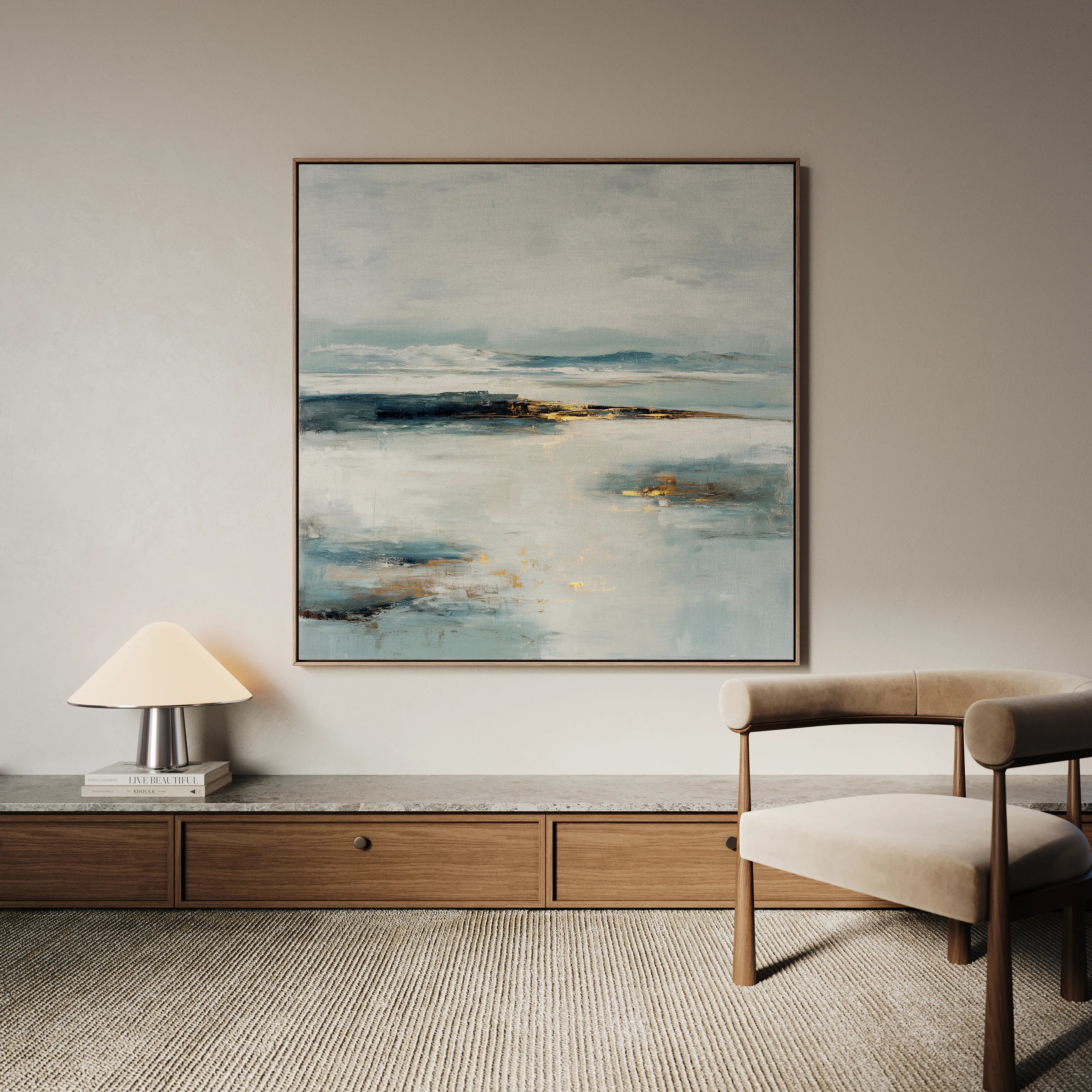 Abstract 1402 Canvas Art 60 x 60 cm / Black