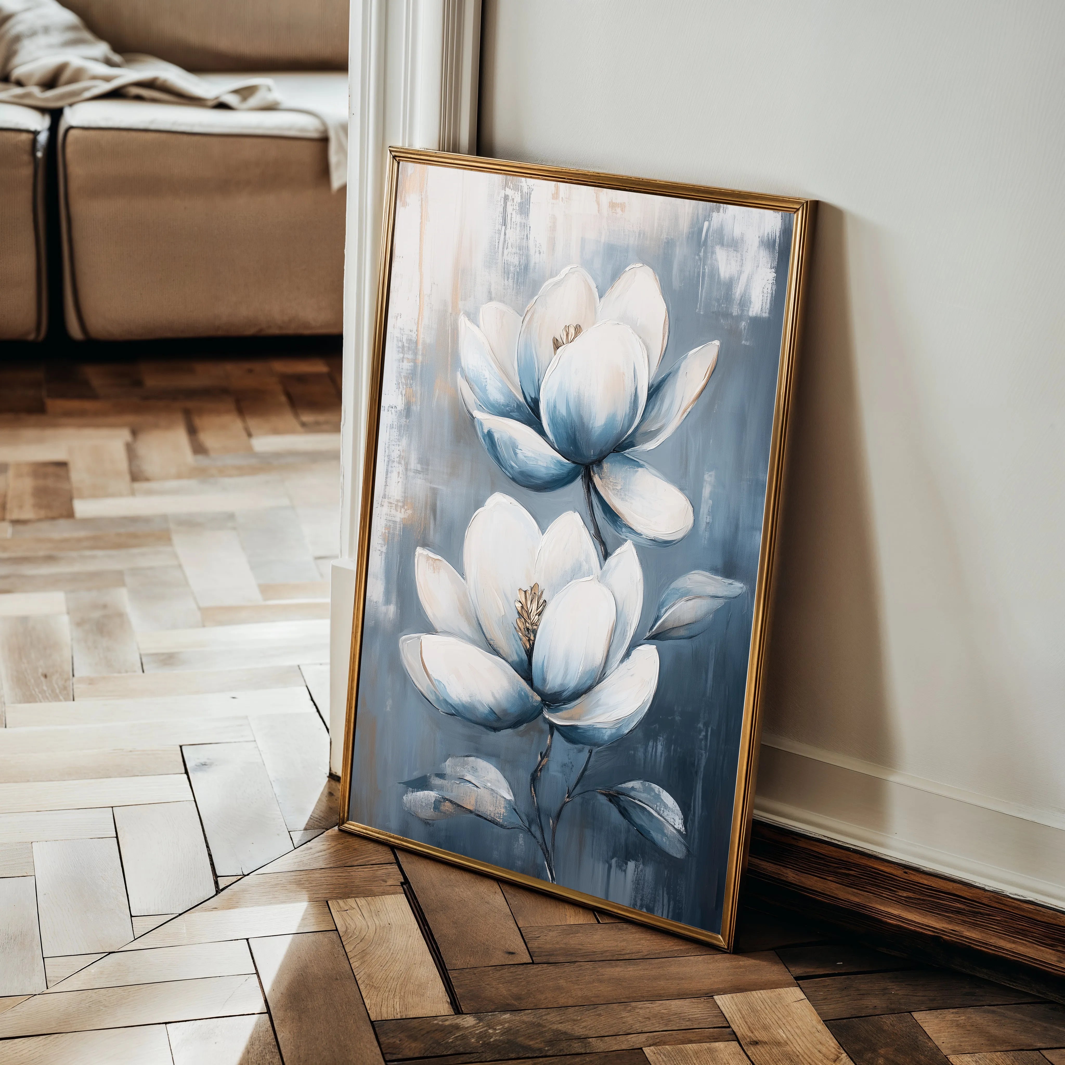 Floral 1402 Canvas Art 60 x 40 cm / Black