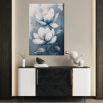 Floral 1402 Canvas Art 60 x 40 cm / Black