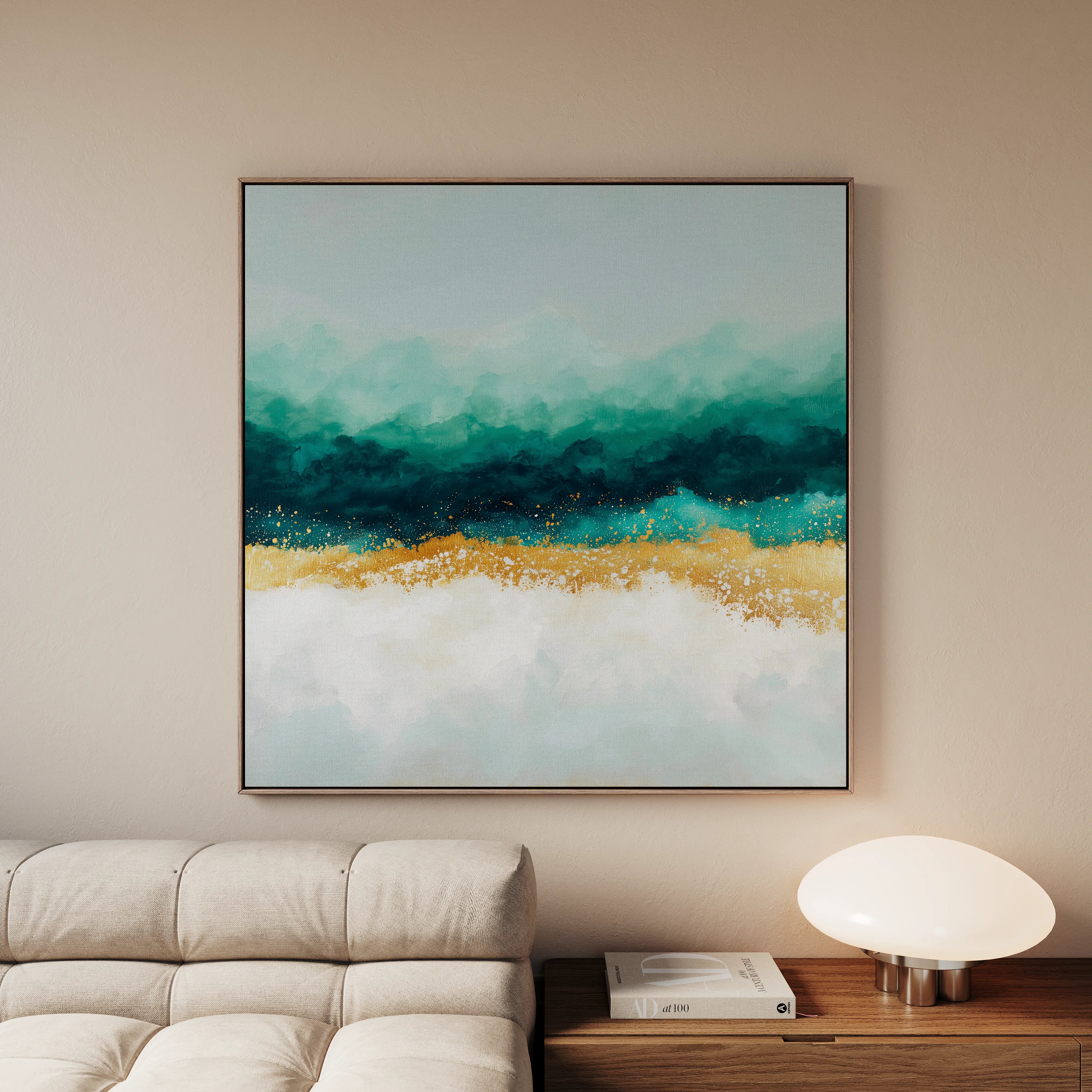 Abstract 1403 Canvas Art 60 x 60 cm / Black
